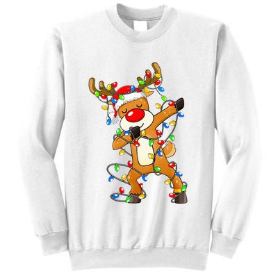 Festive Dabbing Reindeer Santa for Christmas Celebration Sweatshirt