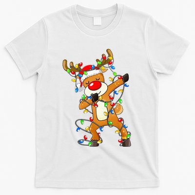 Festive Dabbing Reindeer Santa for Christmas Celebration T-Shirt
