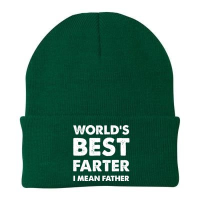 Father's Day Retro Dad World's Best Farter I Mean Father Knit Cap Winter Beanie