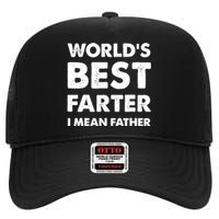 Father's Day Retro Dad World's Best Farter I Mean Father High Crown Mesh Back Trucker Hat