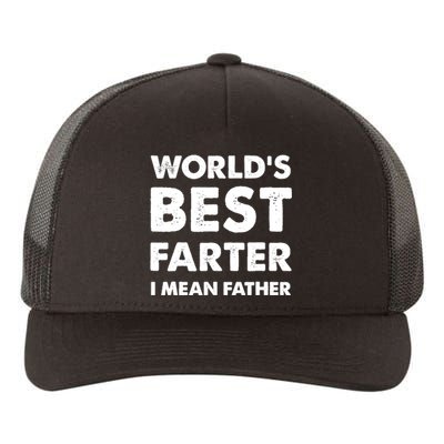 Father's Day Retro Dad World's Best Farter I Mean Father Yupoong Adult 5-Panel Trucker Hat