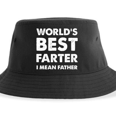 Father's Day Retro Dad World's Best Farter I Mean Father Sustainable Bucket Hat