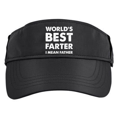 Father's Day Retro Dad World's Best Farter I Mean Father Adult Drive Performance Visor