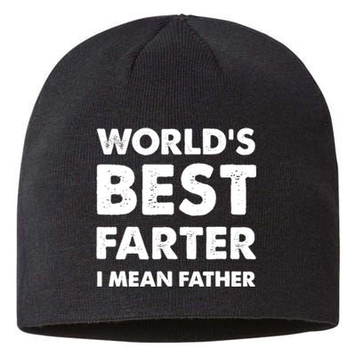 Father's Day Retro Dad World's Best Farter I Mean Father Sustainable Beanie