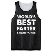 Father's Day Retro Dad World's Best Farter I Mean Father Mesh Reversible Basketball Jersey Tank