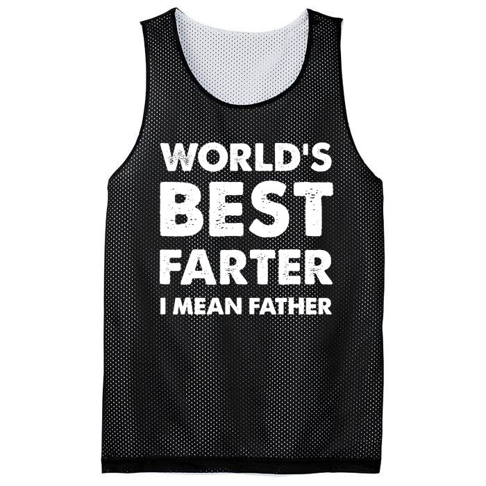 Father's Day Retro Dad World's Best Farter I Mean Father Mesh Reversible Basketball Jersey Tank