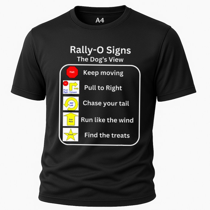 Funny Dog Rally Obedience Cooling Performance Crew T-Shirt