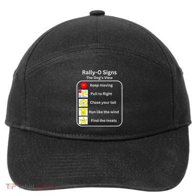 Funny Dog Rally Obedience 7-Panel Snapback Hat