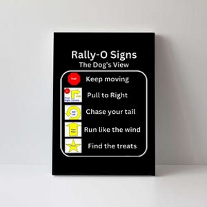 Funny Dog Rally Obedience Canvas