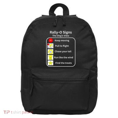 Funny Dog Rally Obedience 16 in Basic Backpack