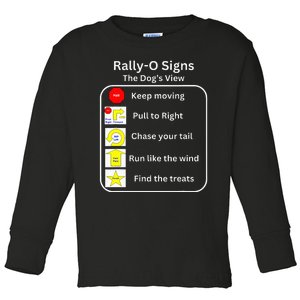 Funny Dog Rally Obedience Toddler Long Sleeve Shirt