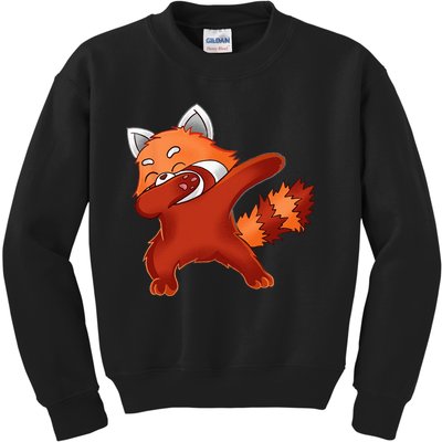 Funny Dabbing Red Panda Lover Kids Sweatshirt