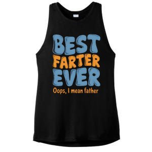 FatherS Day Retro Dad Best Farter Ever Oops I Mean Father Ladies PosiCharge Tri-Blend Wicking Tank