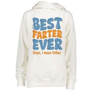 FatherS Day Retro Dad Best Farter Ever Oops I Mean Father Womens Funnel Neck Pullover Hood