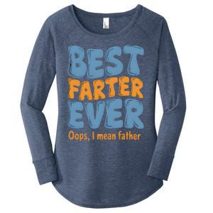 FatherS Day Retro Dad Best Farter Ever Oops I Mean Father Women's Perfect Tri Tunic Long Sleeve Shirt