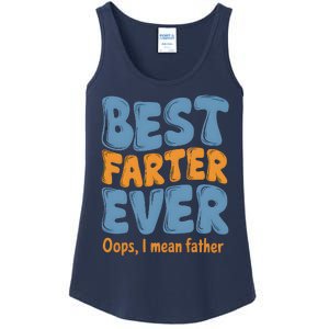 FatherS Day Retro Dad Best Farter Ever Oops I Mean Father Ladies Essential Tank