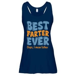 FatherS Day Retro Dad Best Farter Ever Oops I Mean Father Ladies Essential Flowy Tank