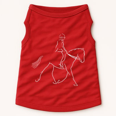 Funny Dressage Riding Horse Show Horseback Equestrian Doggie Tank