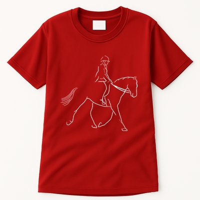 Funny Dressage Riding Horse Show Horseback Equestrian Tall T-Shirt