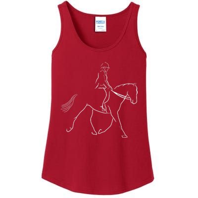 Funny Dressage Riding Horse Show Horseback Equestrian Ladies Essential Tank