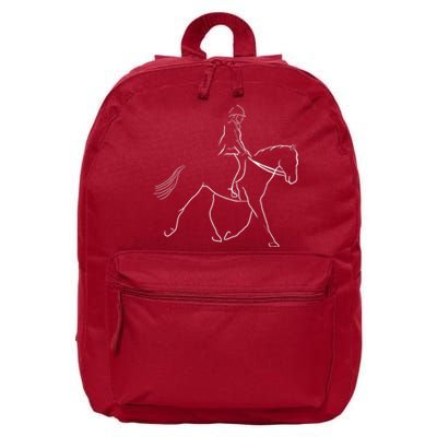 Funny Dressage Riding Horse Show Horseback Equestrian 16 in Basic Backpack