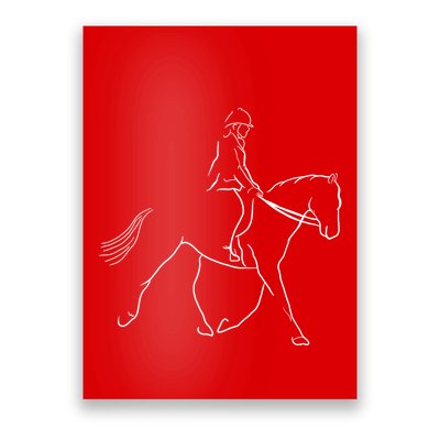 Funny Dressage Riding Horse Show Horseback Equestrian Poster
