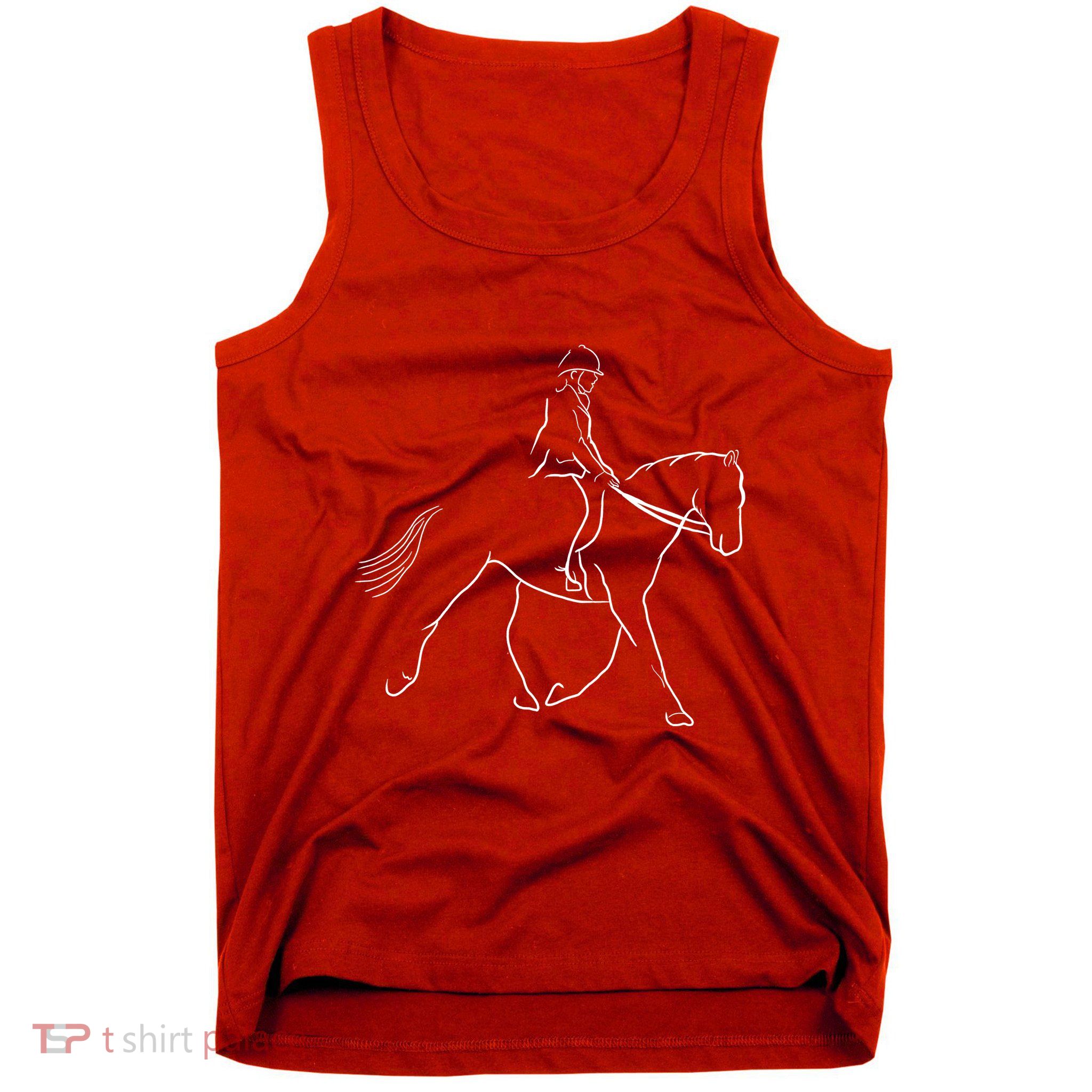 Funny Dressage Riding Horse Show Horseback Equestrian Tank Top