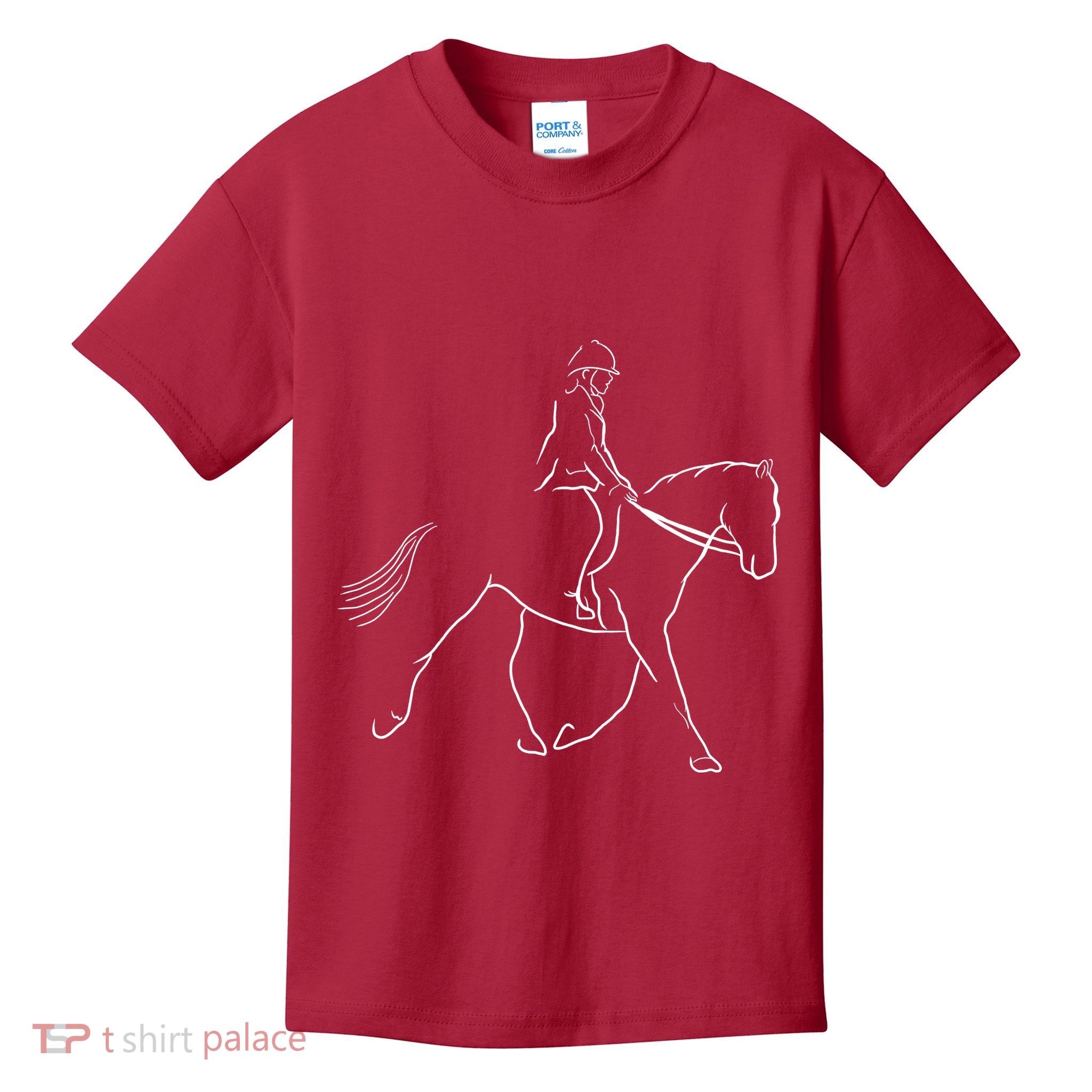 Funny Dressage Riding Horse Show Horseback Equestrian Kids T-Shirt