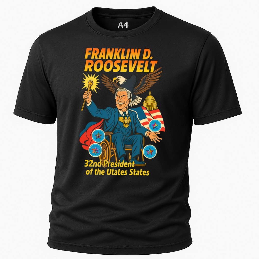 Franklin D Roosevelt The Presidential Chronicles Cooling Performance Crew T-Shirt