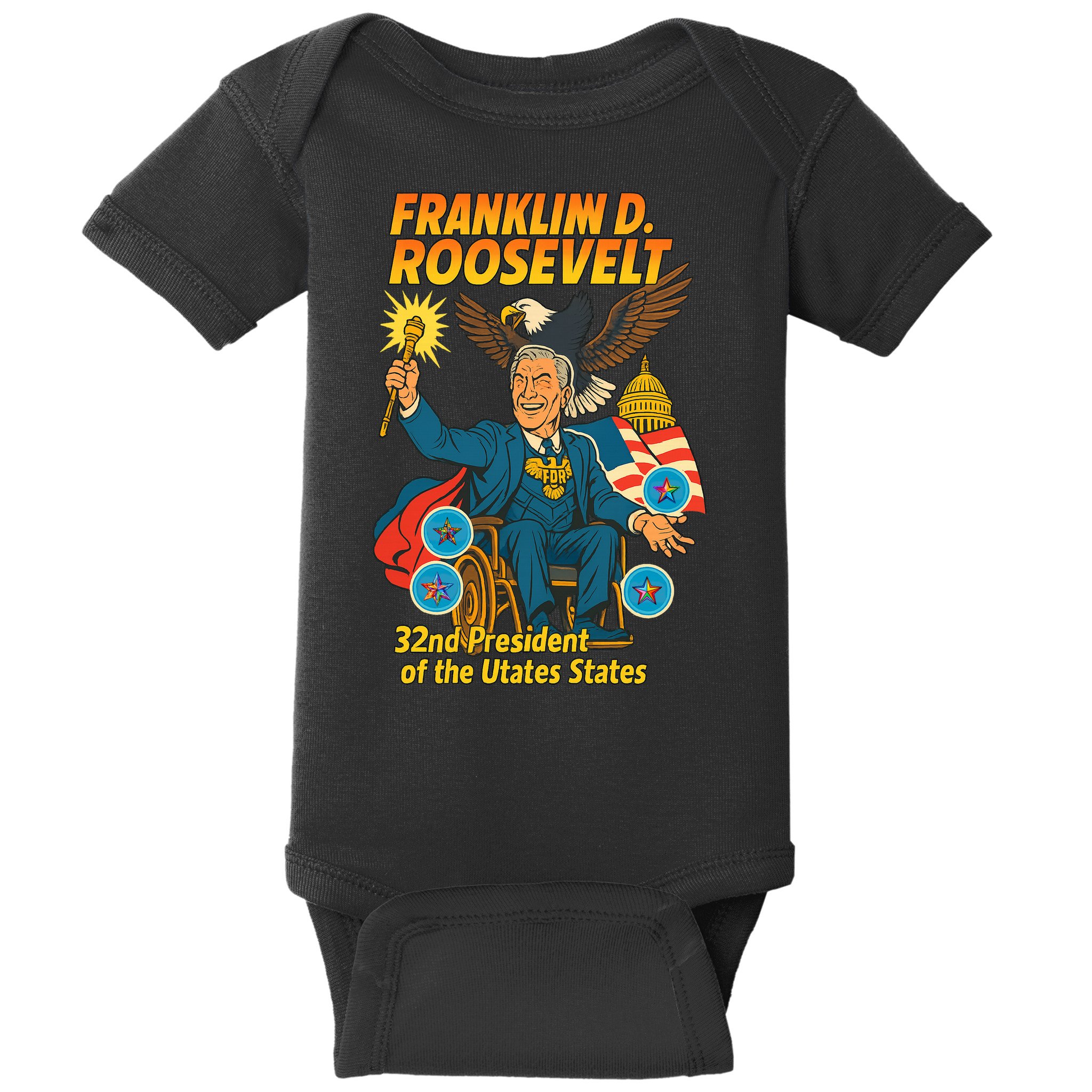Franklin D Roosevelt The Presidential Chronicles Baby Bodysuit