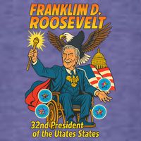 Franklin D Roosevelt The Presidential Chronicles Women's V-Neck T-Shirt