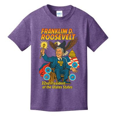 Franklin D Roosevelt The Presidential Chronicles Kids T-Shirt