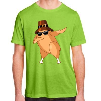 Funny Dabbing Roasted Turkey Thanksgiving Pilgrim Dab Dance Gift Adult ChromaSoft Performance T-Shirt