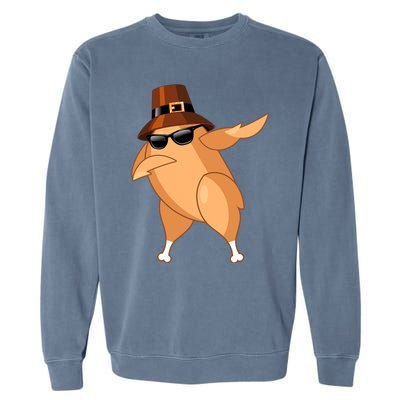 Funny Dabbing Roasted Turkey Thanksgiving Pilgrim Dab Dance Gift Garment-Dyed Sweatshirt