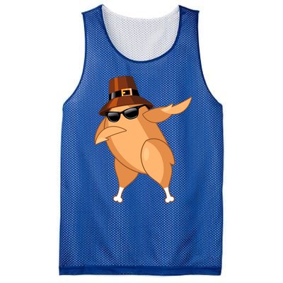 Funny Dabbing Roasted Turkey Thanksgiving Pilgrim Dab Dance Gift Mesh Reversible Basketball Jersey Tank