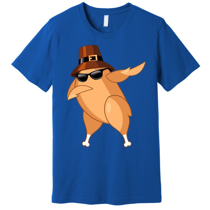 Funny Dabbing Roasted Turkey Thanksgiving Pilgrim Dab Dance Gift Premium T-Shirt