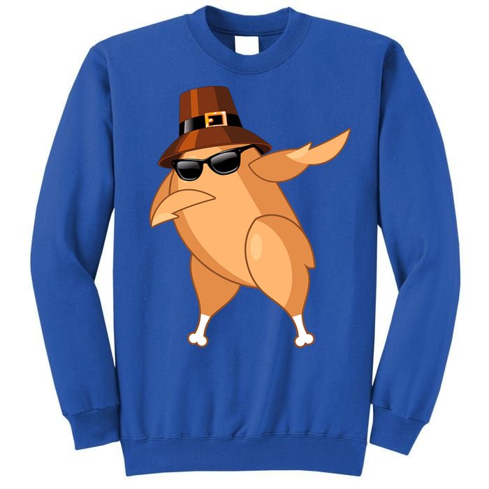 Funny Dabbing Roasted Turkey Thanksgiving Pilgrim Dab Dance Gift Tall Sweatshirt