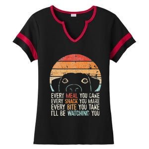 Funny Dog Retro Dog Ill Be Watching You Dog Dog Lover Ladies Halftime Notch Neck Tee