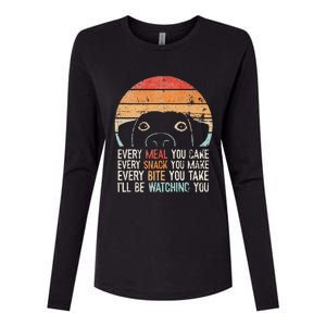 Funny Dog Retro Dog Ill Be Watching You Dog Dog Lover Womens Cotton Relaxed Long Sleeve T-Shirt