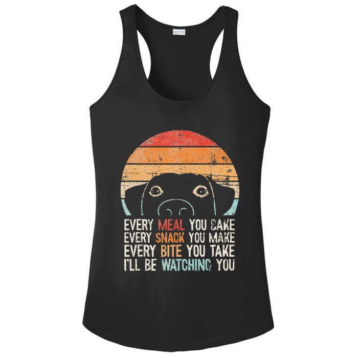 Funny Dog Retro Dog Ill Be Watching You Dog Dog Lover Ladies PosiCharge Competitor Racerback Tank