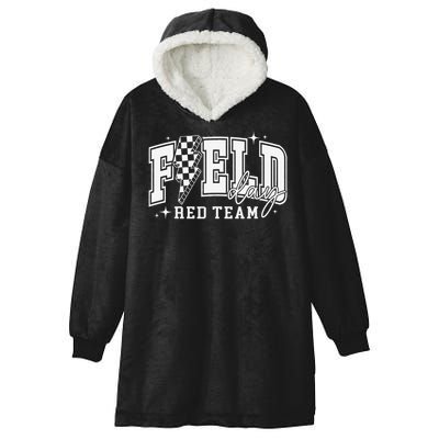 Field Day Red Team Color Field Trip Team Game Competition Hooded Wearable Blanket