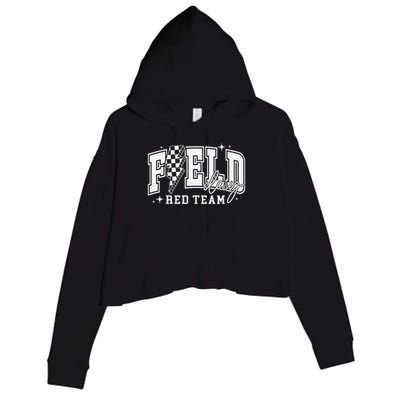 Field Day Red Team Color Field Trip Team Game Competition Crop Fleece Hoodie