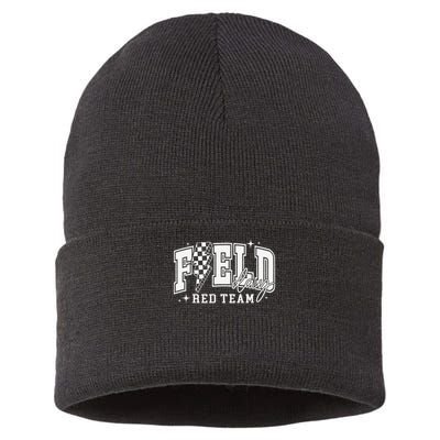 Field Day Red Team Color Field Trip Team Game Competition Sustainable Knit Beanie