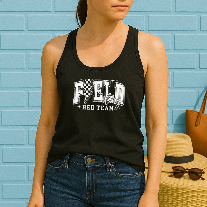 Field Day Red Team Color Field Trip Team Game Competition Womens Tank Top