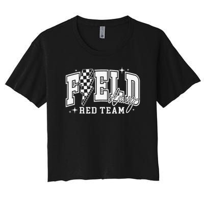 Field Day Red Team Color Field Trip Team Game Competition Crop Top