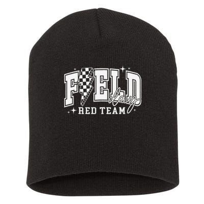 Field Day Red Team Color Field Trip Team Game Competition Short Acrylic Beanie