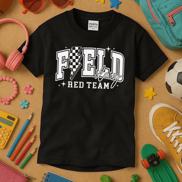 Field Day Red Team Color Field Trip Team Game Competition Kids T-Shirt