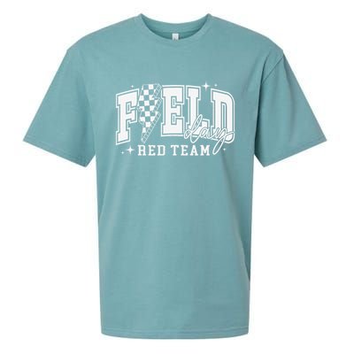 Field Day Red Team Color Field Trip Team Game Competition Sueded Cloud Jersey T-Shirt