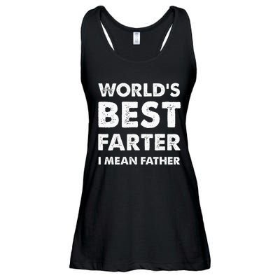 Fathers Day Retro Dad Worlds Best Farter I Mean Father Ladies Essential Flowy Tank