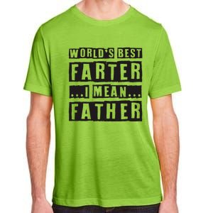 FatherS Day Retro Dad WorldS Best Farter I Mean Father Adult ChromaSoft Performance T-Shirt